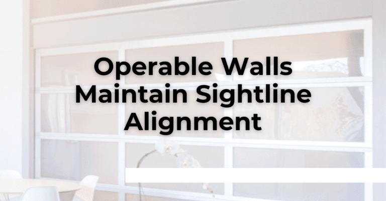 Operable Walls Maintain Sightline Alignment door wall doorwall systems